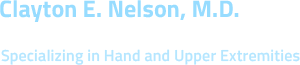 Clayton E. Nelson, M.D. Logo